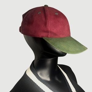 Burgundy/Green Hat